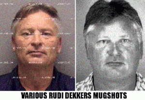 Various mugshots of Rudi Dekkers